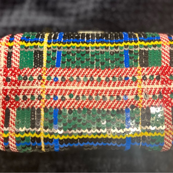 NWOT Adorable J. Crew Plaid Crossbody/Clutch with a velvet backing. - Picture 6 of 6